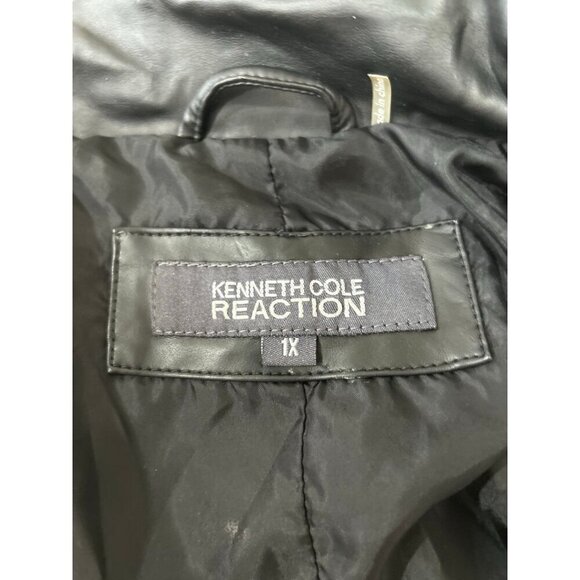 NWT Kenneth Cole Reaction Faux Leather Jacket Women's Size 1X - Picture 4 of 6
